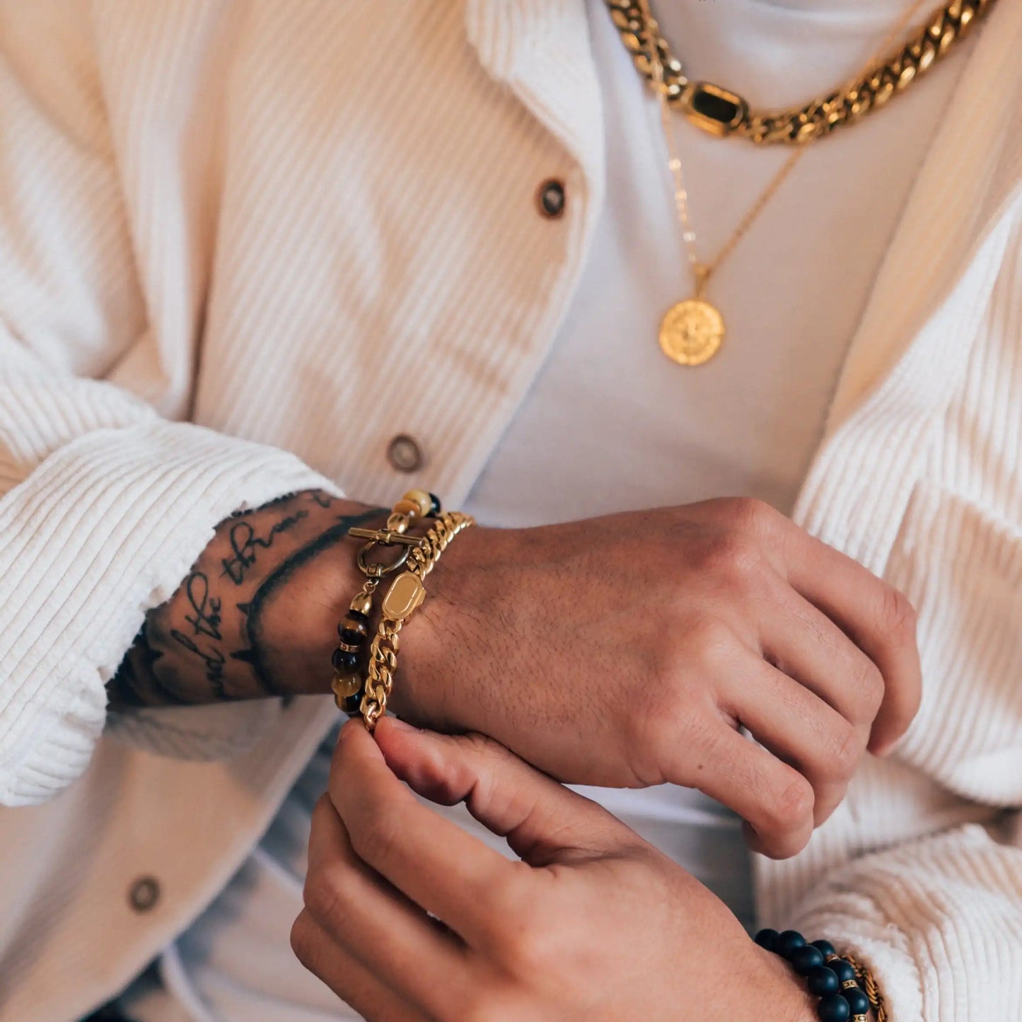 Kubanisches Armband Gold